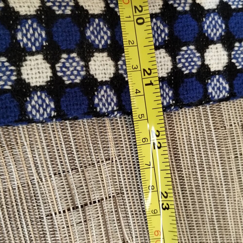 Talbot's Wool Blend Skirt Blue/Black Geometric Print Size 16 NWT - Picture 9 of 9